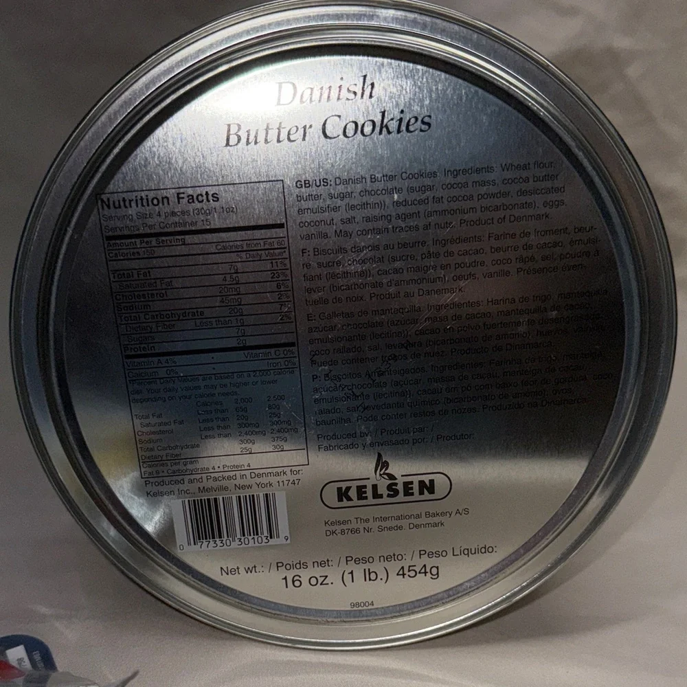 Harry Potter Collectible Cookie Tin, Ron, Hermione, Hogwarts Express & Aol Disc